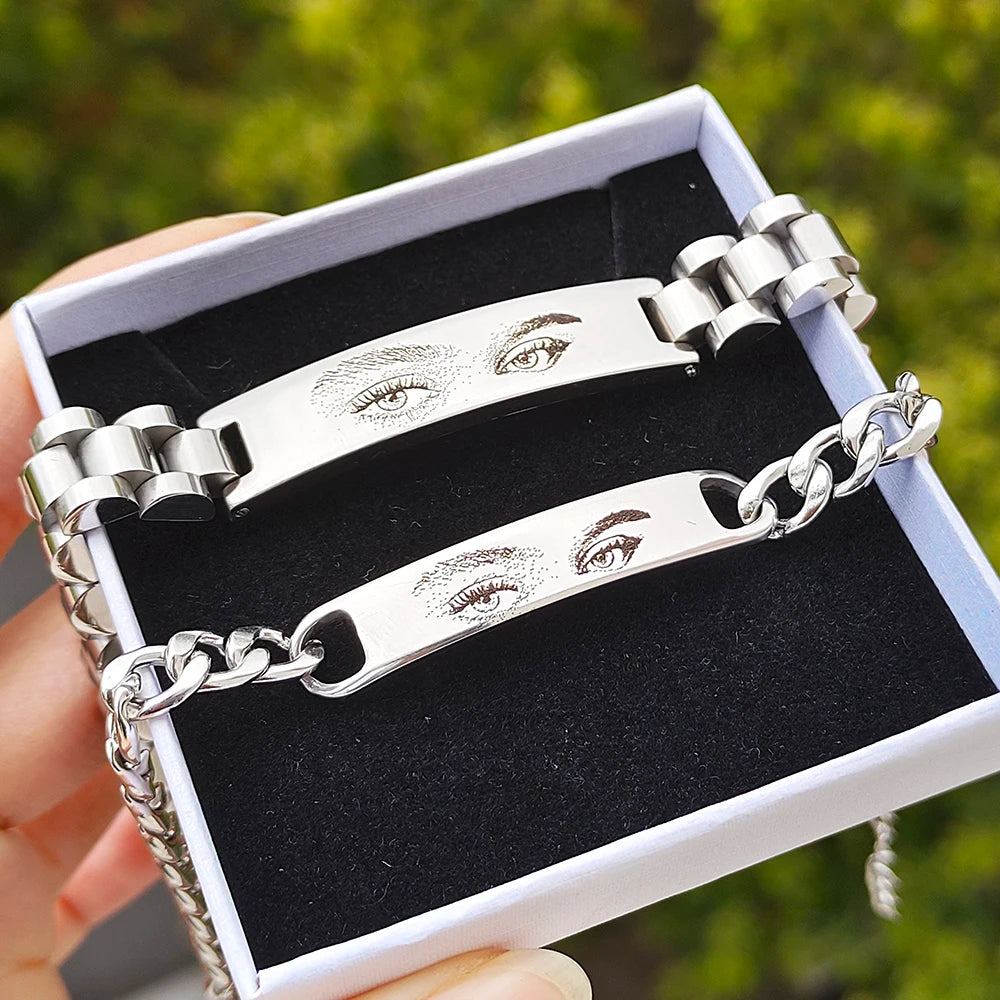 Soluerda™ - Personalized Eyes Photo Couple Bracelet