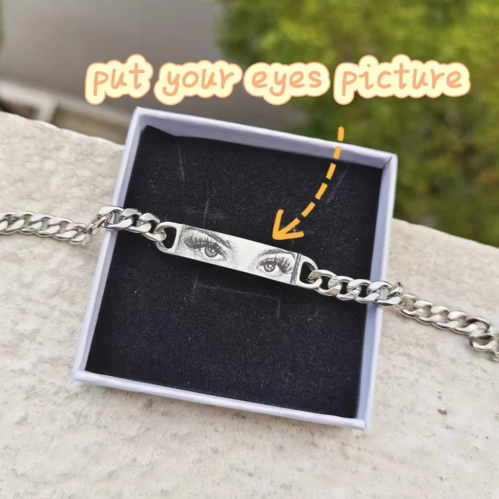 Soluerda™ - Personalized Eyes Photo Couple Bracelet