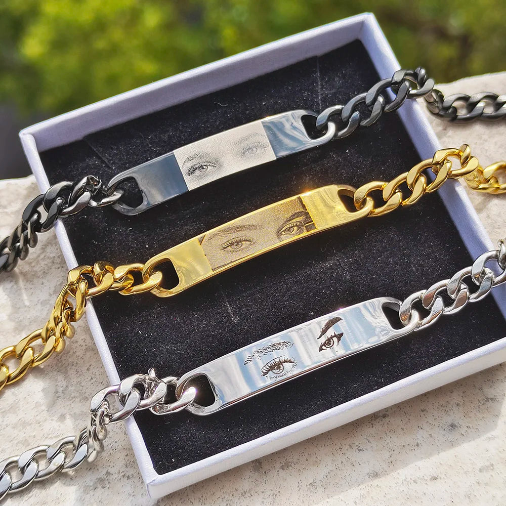 Soluerda™ - Personalized Eyes Photo Couple Bracelet